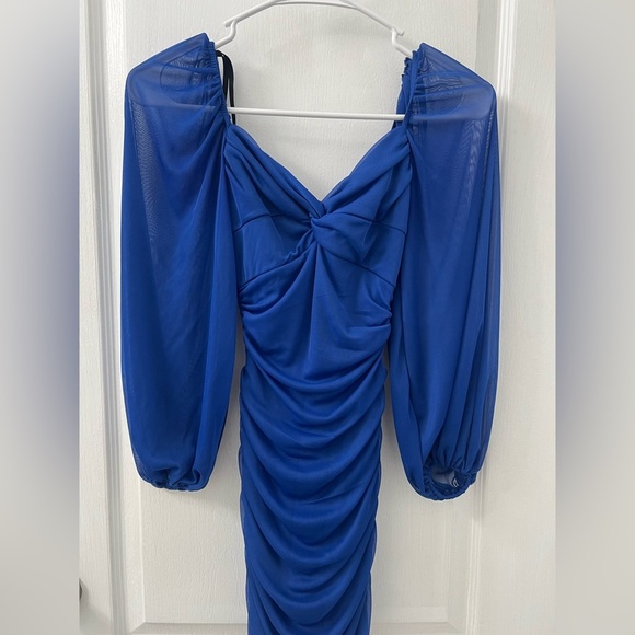 B DARLIN Womens Blue Cut Out Dress (Size XXS) - Picture 7 of 9